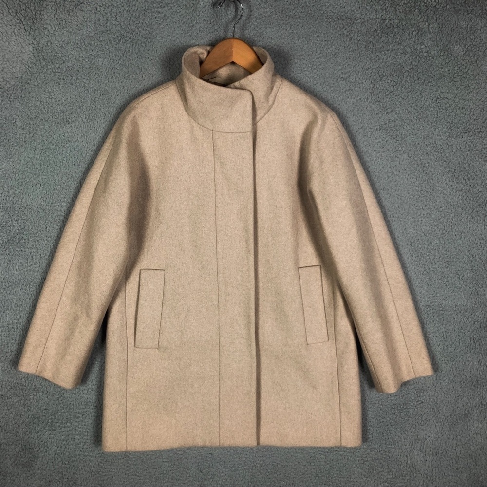 J. Crew Women's Cream Pea Coat Size 12P